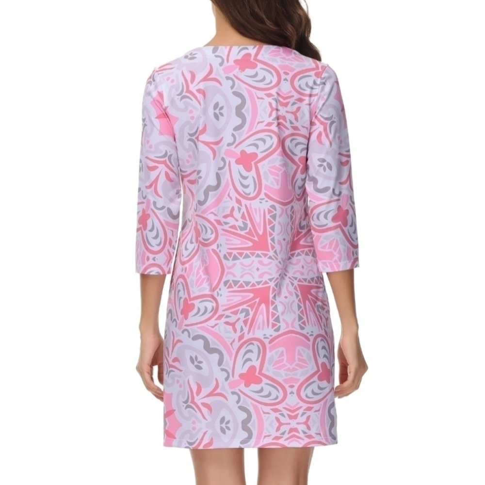 Lightbare Women's UPF 50+ 3/4 Sleeve Dress womens plus size 3x - Picture 3 of 13